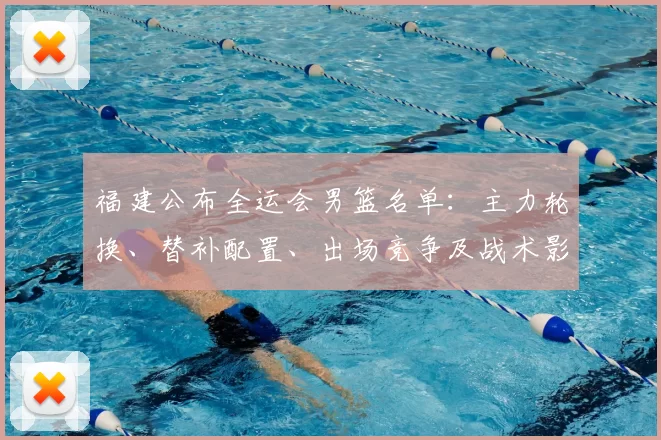 福建公布全运会男篮名单：主力轮换、替补配置、出场竞争及战术影响看点